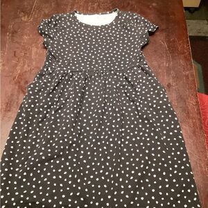 Wonder Nation Black and White Polka Dot Kids Dress
